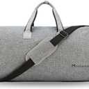 Modoker Convertible Garment Bag with Shoulder Strap, Carry on Garment Duffel Bag for Men Women - 2 in 1 Hanging Suitcase Suit Travel Bags (Grey) 