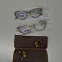 EYEURL Cat Eye Reading Glasses for Women -2 Pack of Blue Light Blocking Readers Spring Hinge Computer Eyeglass with Tortoise/Champagne Pattern Design Readers for women +2.75