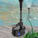 Pond Filter with Pump Fountain Kits, Submersible Pump Pond Fountain Koi Pond Filters for Outdoor Pond,3 Water Patterns Decoration Garden Pond Landscape,400GPH 110V Corded Electric