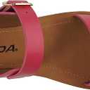 SODA PLENTY ~ Women's Strappy Ankle Wrap Buckle Fashion Flat Sandals, Pink, 13