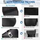TICONN 2PK Faraday Bags for Car Keys Fob, 3.5''X5.0'' Faraday Cage Protector, Car RFID Signal Blocking, Anti-Theft Pouch Anti-Hacking Case Blocker (Carbon Fiber)