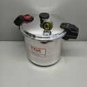 T-fal Pressure Cooker Aluminum Pressure Canner, 22 Quart, 3 PSI Settings, Cookware, Pots and Pans, Large Capacity, Cooling Racks, Recipe Booket, Canning Vegetables, Meats, Poultry, Seafood, Silver