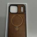 VAUSERDY Magnetic for iPhone 17 Pro Max Leather Case,Invisible Stand [Compatible with Magsafe] Slim Kickstand Phone Cove for iPhone 17 Pro Max caseBrown