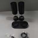 Electric Salt and Pepper Grinder Set - Rechargeable Automatic Salt and Pepper Shakers, Kitchen Appliances with External Adjustable Coarseness, Larger Hopper for Cooking, Home Gifts(2 Pack,Black/Black)