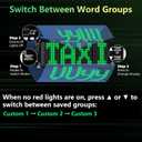 Green Light Sign for Car, Customizable Letter Display Board, Easily Switch Letters Manually Using Buttons to Display Any 4-Letter Word You Like