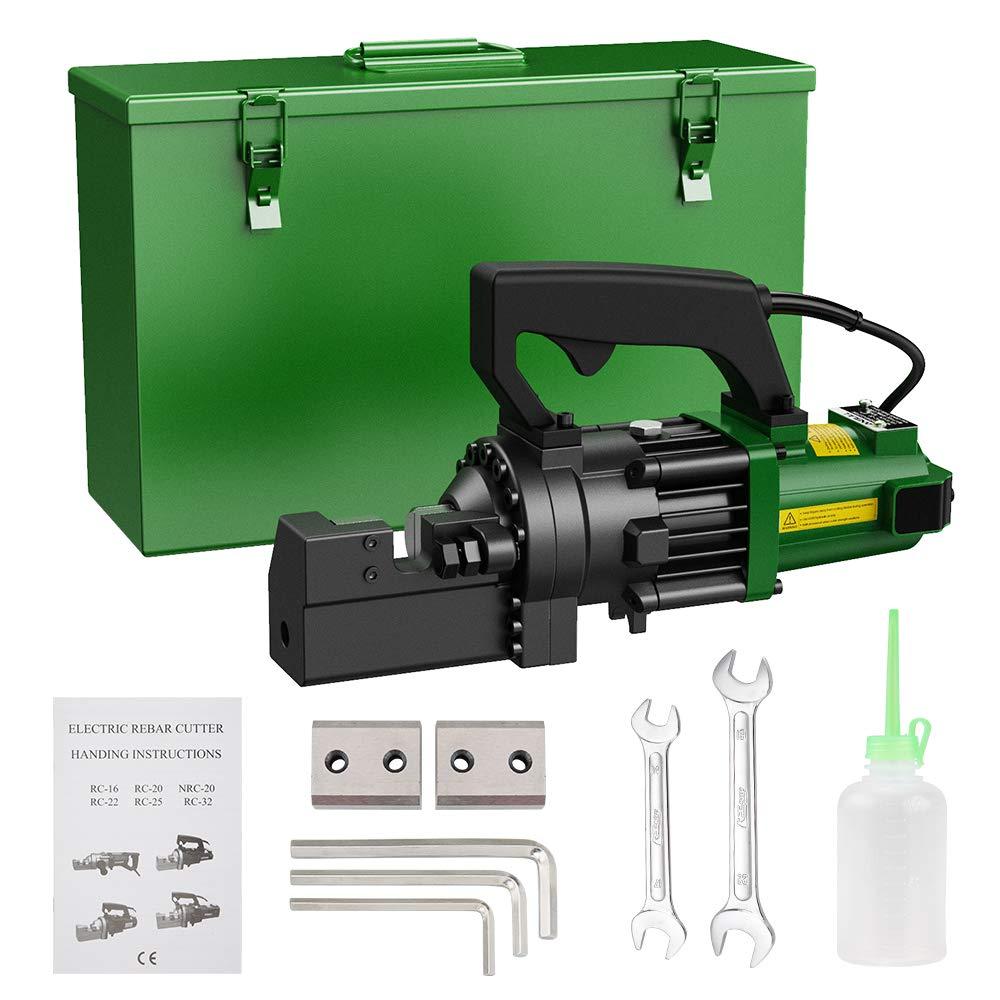 Anbull 1250W Electric Hydraulic Rebar Cutter, Cutting up to 3/4 Inch 4-20mm #6 Rebar, with Replaceable Jaw Blades, Cutting Speed 3-3.5S (1250W RC-20)