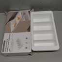 Expandable Measuring Cup Organizer & Measuring Spoon Organizer for Deep Drawers, 11.4''18.1'' Adjustable Kitchen Drawer Organizer with 3 Dividers, Space-Saving Flatware Bin for Home & Kitchen