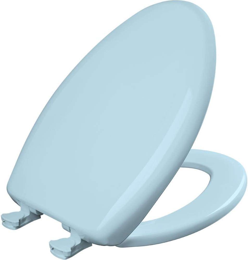 Bemis Classic Colors Slow Close Toilet Seat, Easy Clean Hinges and Durable Plastic Seat, Made in USA, Elongated, Dresden Blue