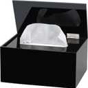 Wipes Holder Container Refillable, Acrylic Dispenser Box for Disposable Wipes, Rectangle Disposable Face Towels, Black