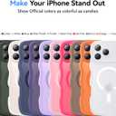 Magnetic for iPhone 17 Pro Max Case, Cute Wavy [Full Camera Protection][Fit for MagSafe] 1X Screen Protector + 1X Wrist Strap, Trendy Matte Women Girly Case for iPhone 17 Pro Max 6.9", Frosted White