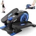 FUNMILY Under Desk Elliptical, Under Desk Bike Pedal Exerciser, Fully Assembled Leg Exerciser 2 in 1 Seated Standing Elliptical, Ultra-Quiet Mini Elliptical Machines for Home Office Use (Large, Blue)