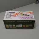 Mueller Pro-Series 10-in-1, 8 Blade Vegetable Chopper, Onion Mincer, Cutter, Dicer, Egg Slicer with Container, French Fry Cutter Potato Slicer, Home Essentials, Salad Chopper White Sand/Green