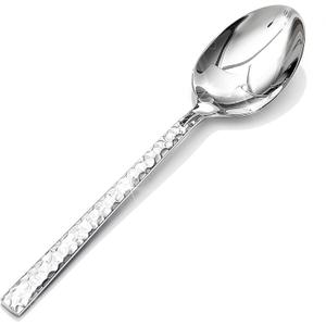 KINGSTONE 8.09-inches Hammered Dinner Spoons Set, 16-Piece 18/10 Stainless Steel Tablespoons, Food Grade Silverware Spoons for Home, Kitchen, Weddings, Parties or Restaurant, Dishwasher Safe