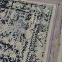 Area Rugs 5'x7' Washable Non-Slip, Floral Vintage Distress Print Pattern Medallion Carpet for Living Room Bedroom Dining Room, Green Navy Blue White Red Teal Colorful