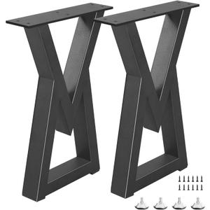 24 Inch Metal Coffee Table Legs, Modern End & Side Table Legs, Heavy Duty Iron Dining Desk Feets Industrial DIY Furniture (H24” x W15.4”, 2PCS), 24 '' V Shape