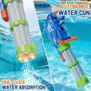 Electric Big Gatling Squirt Water Gun for Kids Adults - High Power Automatic Water Blaster with Large Capacity, Outdoor Summer Pool Long Range Water Toys Fight Games for Kid Age 8-12 Year Old