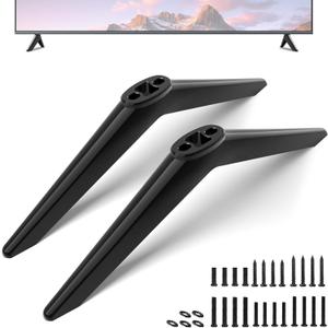TV Stand for JVC TV Legs, for JVC TV Stand LT55MAW595 LT58MA887 LT-55MAW705 LT-55MAW804 LT-55MA875 LT-50MAW595 LT-50MAW705 LT-58MAW595 LT65MAW595 LT-40MAW300 LT-43MAW595 with Screw, Black