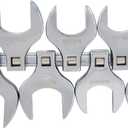 Sunex Tools 9740A 1/2-Inch Drive Jumbo Metric Crowfoot Wrench Set, 34mm - 46mm, Fully Polished, 7-Piece (Includes Storage Rail)