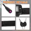 Upgraded E-Bike Throttle 48V w/LCD Display M Button-Keyless and Left Side Grips Fits for Tuttio Soleil01 Electric Bike Only (New Version, Non-Interchangeable with Old Throttle)