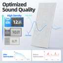 8 Pack Large Acoustic Panels Sound Absorbing with Self-Adhesive, 47.2*23.6*0.36 High Density Sound Proof Foam Panels for Walls, 3D Vertical Soundproof Wall Panels for Home Studio Office Decor-Gray, 8 Pack - 47.2*23.6in.