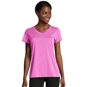 Hanes Women's Cooldri Short Sleeve Performance V-Neck T-Shirt (1 Pack) (XX-Large)