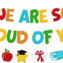 We are so Proud of You Banner Class of 2026 Graduation Decoration Kindergarten Grad Decorations Preschool Pre-K Grad Backdrop Congrats Elementary Graduation Party Decor