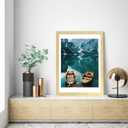 Hongkee 16x20 Frame Set of 2, Gold Wood Style - Display Posters 11 x 14 with Mat or 16x20 without Mat, Wall Mounting Horizontal and Vertical