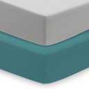 Baby Crib Sheets (2-Pack) for Boys Girls, Soft Fitted Sheets for Standard Crib Toddler Mattress, Breathable Baby Sheets (28x52x8in)