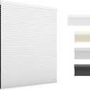 UNISHADES Blackout Cordless Cellular Shades, Honeycomb Blinds for Indoor Windows, for Window Size 26" W 48" H White