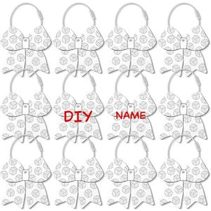 12 Pcs Volleyball Bow Luggage Tags for Volleyball Travel Suitcase Labels with Metal Ring 2.75in Volleyball-Related Keychain PVC Name ID Card and DIY Pocket Hug Card for Men Women Travel Bag Suitcase