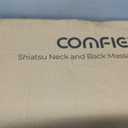COMFIER Shiatsu Neck Back Massager with Heat,2D/3D Massage Chair Pad with App Control, Deep Tissue Kneading Massage Chair Pad with Compression, Adjustable Back Coverage, Black
