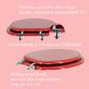 Elongated Toilet Seat Wood Toilet Seat Prevent Shifting with Zinc Alloy Hinges American Standard Size Toilet Seat Easy to Install also Easy to Clean (Elongated,Sparkling Christmas Red)