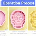 2 x 10Pcs Mini Halloween Cookie Cutters Different Ghost Modeling Design 10 Skull Designs with Different Facial Shapes, Cute for Kids Holiday Baking