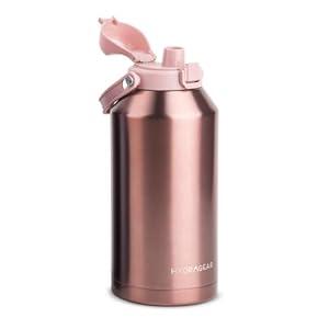 Hydragear Alpine Insulated Stainless Steel Bottle with Leak-Proof Flip Lid - 80 Oz - Matte Leon