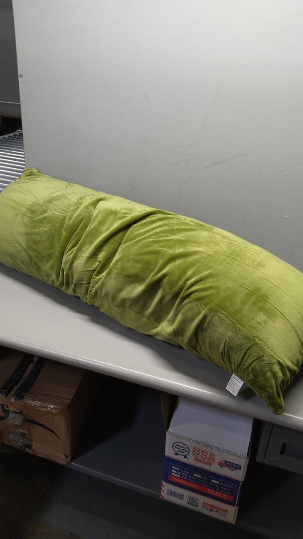 Ultra-Soft Plush Micro-Suede Body Pillow Cover with Hidden Zipper 15” X 50” (Sage)
