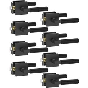 Asidrama 8 Pack Black Passage Door Handles, Door Lever with Door Knobs Indoor for Bedroom or Bathroom, Heavy Duty Door Handles Interior with Locks for Left Right Sided Doors 098