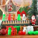 Zomiboo 48 Pcs Christmas Party Favors Bubble Wands Bulk Xmas Mini Bubbles Bottles Christmas Bubble Toys for Kids Classroom Prizes Gift Goodie Bags Fillers Holiday Birthday Party Supplies (Red)