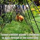 Foldable Expandable Chicken Tunnel for Outdoor Yard, Heavy Duty Poultry Run Tunnel, Predator Proof Enclosure Playpen for Chickens Rabbits Ducks