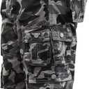YGREYG Mens Cargo Shorts Long Capri Below The Knee Shorts 3/4 Relaxed Fit Long Shorts with Pockets, Size 38