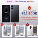 MALEWOLF Magnetic Case for Samsung Galaxy S25 Edge, Slim Translucent Cover