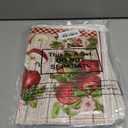 Bencailor 4 Pcs Fruit Kitchen Towels Apple Watermelon Dish Hand Towels Absorbent Tea Dishcloth for Summer Kitchen Bathroom Home Decor, 15.75 x 23.62(Classic Color,Apple)