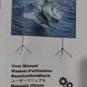 Outdoor Projector Screen with Stand 150 inch 16:9, Portable Projector Screen, 1.5 High Gain Fiberglass, Sturdy Backing, Wind-Resistant Movie Screen, Tripod/Wall Mounted, for Home Cinema/Backyard Party