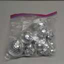 Flasoo 26 Pcs Disco Ball, 5 Sizes Disco Ball Ornaments Mini Mirror Silver Disco Balls Cake Topper Disco Themed Party Christmas Tree Ornaments Supplies (3.2inch, 2.4 Inch, 2 Inch, 1.6 Inch, 1.2 Inch)