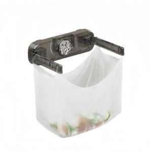 Temvue Kitchen Trash Bag Holder,Suction Cup Plastic Bag Holder,Grocery Bag Holder (Transparent)