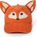 InnoBeta Fox-Shaped Gifts for Women, Cute & Funny Foxes Cap with Ears Design Adjustable Embroidered Animals Baseball Cap Gifts for Birthday, Christmas
