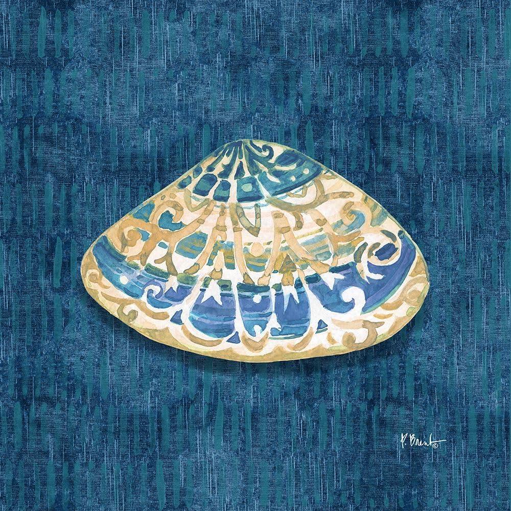 Embellished Shells IV - Blue Poster Print - Paul Brent (24 x 24)