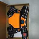 PHOEPET No Pull Dog Harness Medium Reflective Front Clip Vest with Handle,Adjustable 2 Metal Rings 3 Buckles , Easy to Put on & Take Off (M, Orange)