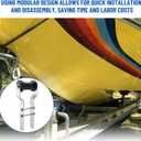 Venussar 4inch/5inch Adjustable Keel Roller with Panel Bracket Assembly