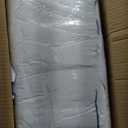 CYMULA California King Mattress Topper, Cooling Mattress Pad Cover, Extra Thick Pillow Top Mattress Topper with 8-21 Inch Elasticated Deep Pockets, Plush Down Alternative Fill Mattress Protector (White With Blue Lines)