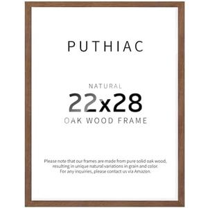 22x28 Picture Frames for Wall - Minimalist 22x28 Oak Wood Frames, 22"x28" Poster Frame Wood, Natural Solid Wooden Picture Frames for Wall Art Photo and Prints(1 Pack, Walnut)